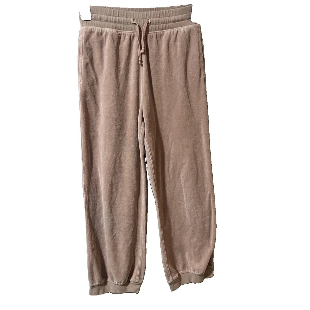 J.CREW Velour Sweatpants Womens XS Wide Leg Joggers Peach BA371